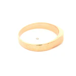 Anillo Argolla Solitario De Oro 14K Con Diamante