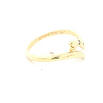 Anillo Ípsilon De Oro 14K Con 5 Diamantes Naturales