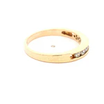 Anillo Cintillo De Oro 14K Con 7 Diamantes