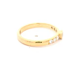 Anillo Cintillo Solitario De Oro 18K Con 7 Diamantes Naturales