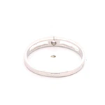 Anillo Solitario Calado De Oro Blanco 18K Con Diamante Natural