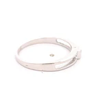 Anillo Solitario Calado De Oro Blanco 18K Con Diamante Natural