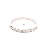 Anillo Cintillo De Oro Blanco 18K Con 10 Diamantes