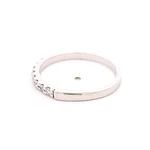 Anillo Cintillo De Oro Blanco 18K Con 10 Diamantes