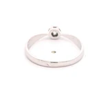 Anillo Solitario De Oro Blanco 18K Con Diamante Redondo