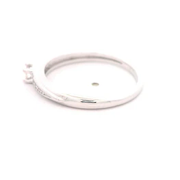Anillo Cintillo Solitario De Oro Blanco 18K Con 7 Diamantes