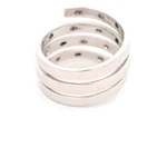 Anillo Espiral De Oro Blanco 18K Con 84 Diamantes Naturales