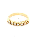 Anillo Cintillo De Oro 18K Con 7 Diamantes