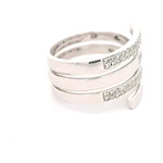 Anillo Espiral De Oro Blanco 18K Con 84 Diamantes Naturales