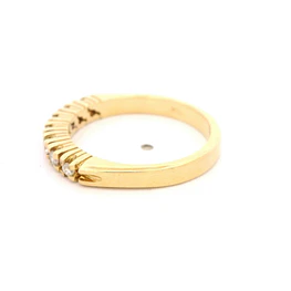 Anillo Cintillo De Oro 18K Con 7 Diamantes