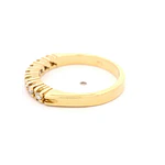 Anillo Cintillo De Oro 18K Con 7 Diamantes