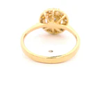 Anillo Halo De Oro 18K Con 27 Diamantes