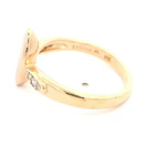 Anillo Marquesa De Oro 18K Con Diamantes y Piedra Blanca