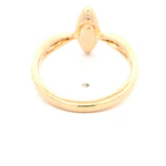 Anillo Marquesa De Oro 18K Con Diamantes y Piedra Blanca