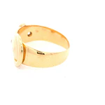 Anillo Cinturón De Oro 18K Con 2 Diamantes Corte Antiguo