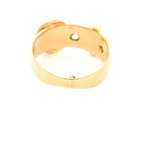 Anillo Cinturón De Oro 18K Con 2 Diamantes Corte Antiguo