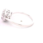 Anillo Halo De Oro Blanco 14K Con 39 Diamantes