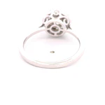 Anillo Halo De Oro Blanco 14K Con 39 Diamantes