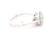 Anillo Halo De Oro Blanco 14K Con 39 Diamantes