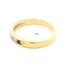Anillo Cintillo De Oro 18K Con 10 Diamantes Princess
