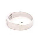 Anillo Doble Cintillo De Oro Blanco 18K Con 16 Diamantes Princess
