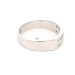 Anillo Doble Cintillo De Oro Blanco 18K Con 16 Diamantes Princess