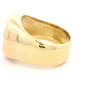 Anillo Sello De Oro 18K Con 14 Diamantes