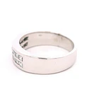 Anillo Doble Cintillo De Oro Blanco 18K Con 18 Diamantes Princess