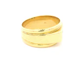Anillo Sello De Oro 18K Con Diamantes y Piedras Azules