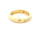 Anillo Cintillo De Oro 18K Con 7 Diamantes