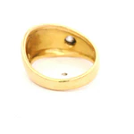 Anillo Semibombé De Oro 18K Con Diamante Cojín