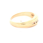 Anillo Cintillo De Oro 14K Con 8 Diamantes