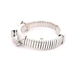 Anillo Cintillo De Oro Blanco 18K Con 6 Diamantes Baguette