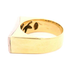 Anillo Tope De Dos Oros 18K Con 12 Diamantes