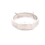 Anillo Cintillo De Oro Blanco 18K Con 6 Diamantes Baguette