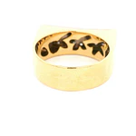 Anillo Tope De Dos Oros 18K Con 12 Diamantes
