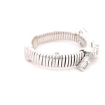 Anillo Cintillo De Oro Blanco 18K Con 6 Diamantes Baguette