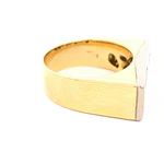Anillo Tope De Dos Oros 18K Con 12 Diamantes