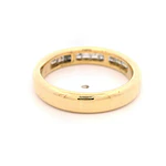 Anillo Cintillo De Oro 18K Con 12 Diamantes Princess