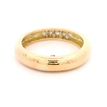 Anillo Cintillo De Oro 18K Con 13 Diamantes Naturales