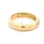 Anillo Cintillo De Oro 18K Con 13 Diamantes Naturales