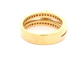Anillo Semibombé Calado De Oro 18K Con 58 Diamantes