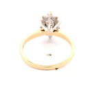 Anillo Lady Di De Oro 14K Con 11 Diamantes