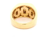 Anillo Cuadrado De Oro 18K Con 27 Diamantes Naturales