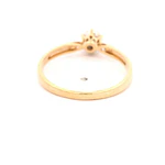 Anillo Flor De Oro 18K Con 7 Diamantes