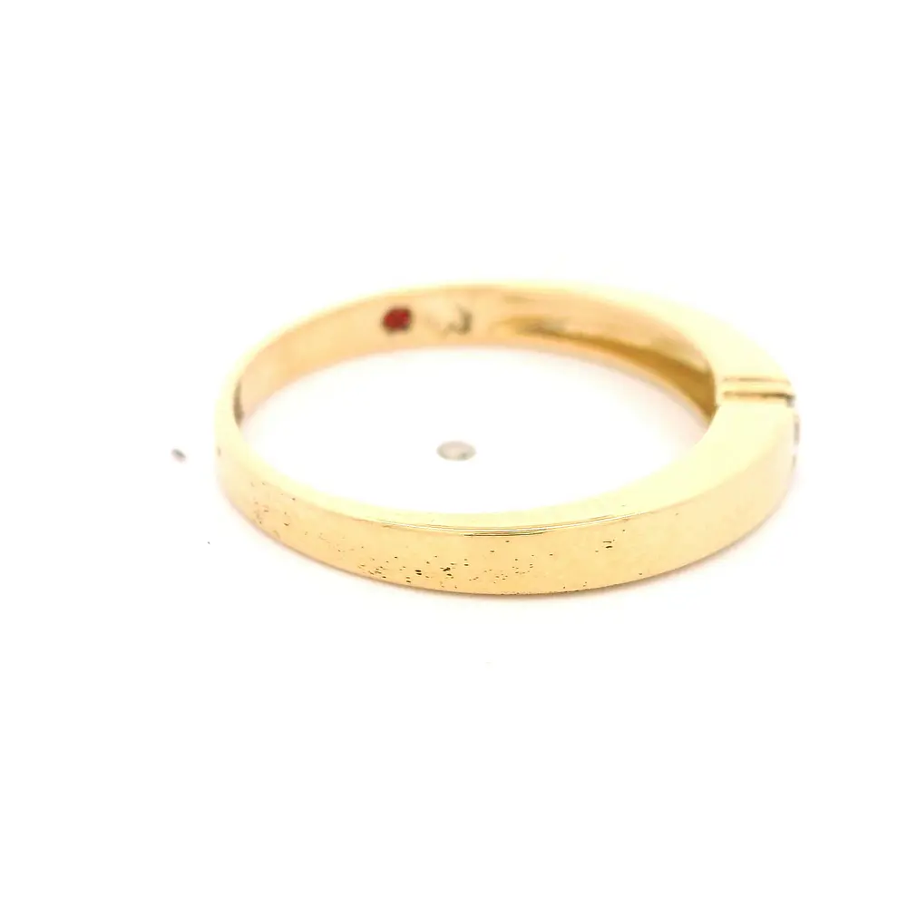 Anillo Tuerca De Oro 18K Con 2 Diamantes Naturales