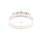 Anillo Cintillo De Oro Blanco 18K Con 5 Diamantes