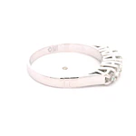 Anillo Cintillo De Oro Blanco 18K Con 5 Diamantes