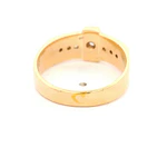 Anillo Sello De Oro 18K Con 7 Diamantes