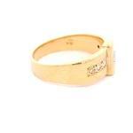 Anillo Sello De Oro 18K Con 7 Diamantes